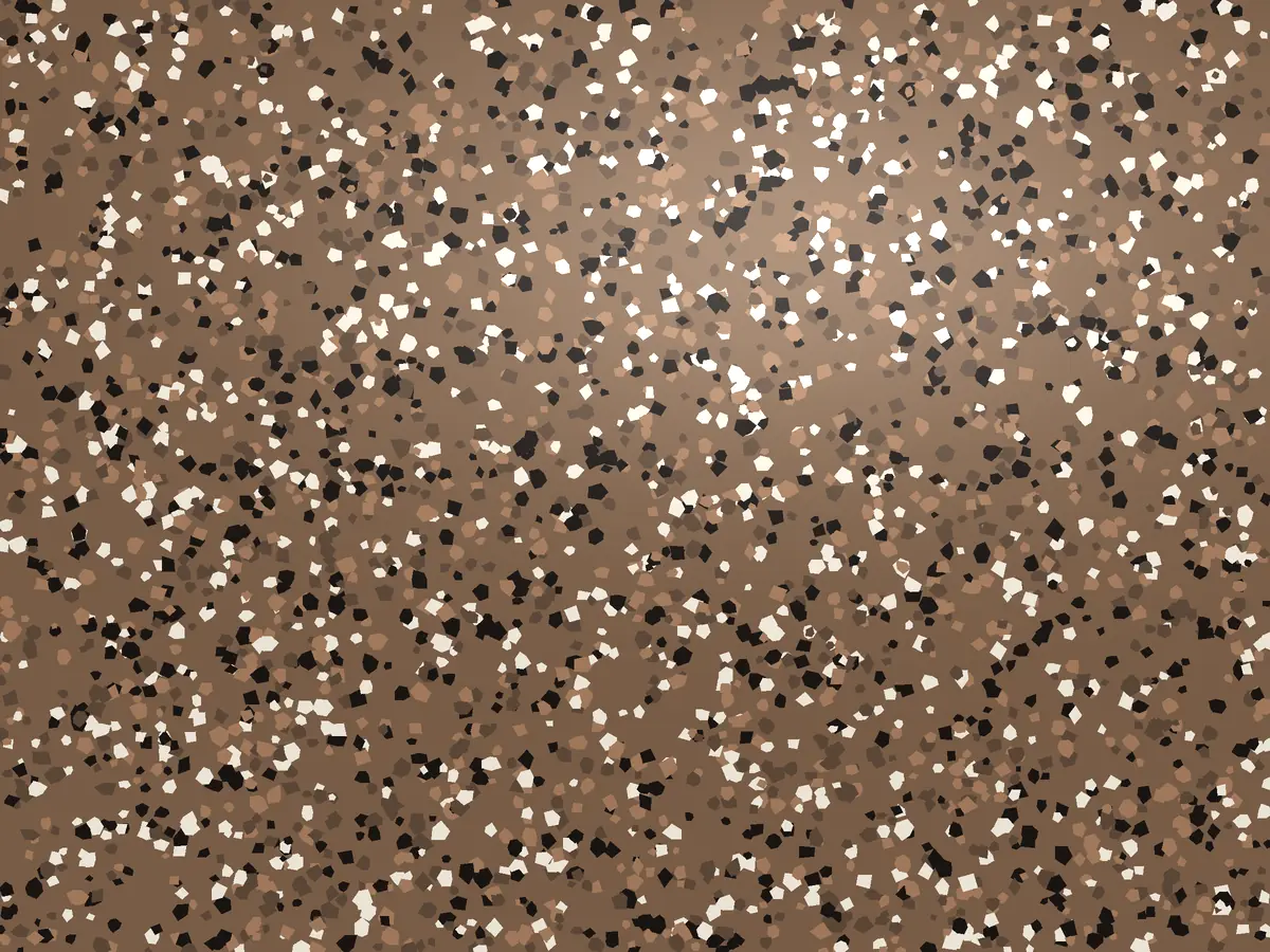 Illustration of a tan and brown flake blend